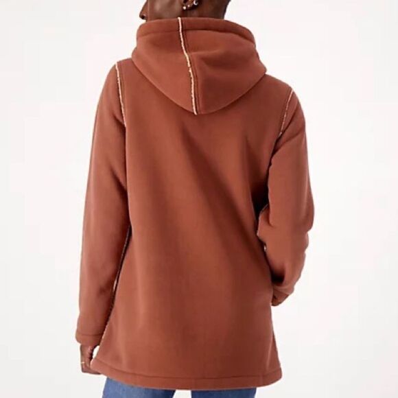 Susan Graver Weekend Reversible Polar Fleece & Sherpa Coat - Picture 2 of 5